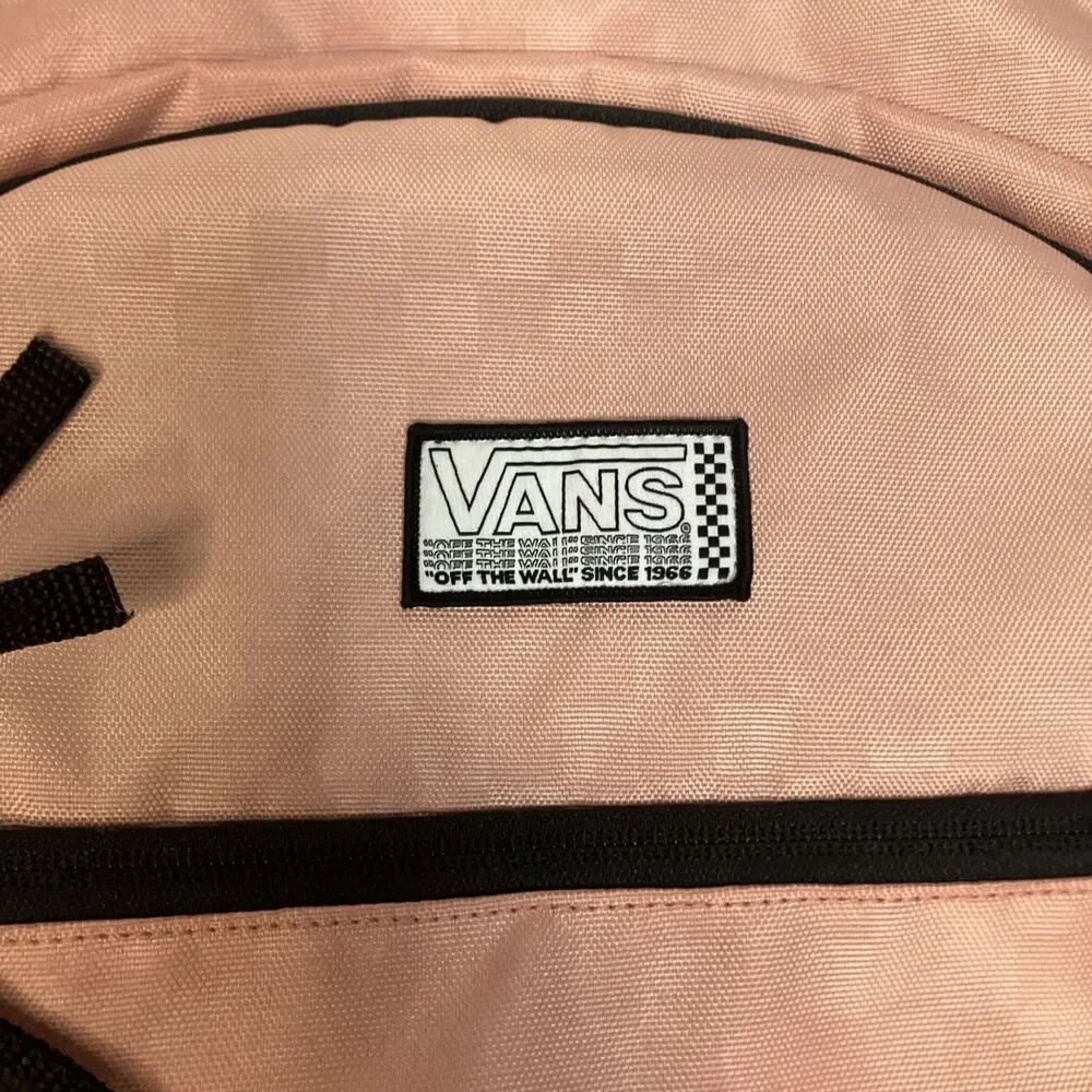 Vans Off The Wall Light Pink Backpack 17”x12” - Picture 2 of 14